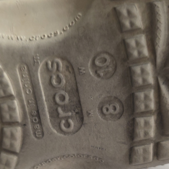 CROCS  Beige Water Shoes W 10 M 8 - Picture 4 of 5